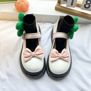 Летняя Новинка; Женская обувь на толстой подошве с бантом Мэри Джейн; Маленькие кожаные туфли; Повседневная обувь в стиле «Лолита» - Product Image 4