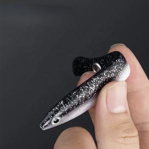 Isca de pesca de silicone para peixes, isca de simulação artesanal de silicone para pesca, isca macia para natação e lama macia, acessório de pesca - Product Image 2