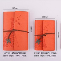 S Carnet de notes de couverture en cuir imprimé personnalisé Journal de voyage Carnet de poche avec bouton de verrouillage
