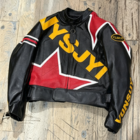 Veste en cuir pour homme personnalisée, style patchwork, streetwear rétro, veste de moto, veste de course automobile, coupe-vent