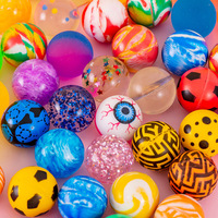 Fabrication moins cher 25MM 27MM 32MM balle rebondissante jouet balles rebondissantes en caoutchouc enfants balle élastique en caoutchouc jouet