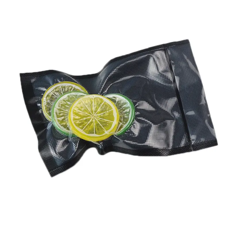Kemasan plastik Food Grade PA PE hitam bening timbul kantong vakum tas untuk penggunaan Rumah segel vakum