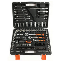 PHIXWELL 121PCS Set Kotak Peralatan Profesional Lengkap Soket Torx Kunci Pas Kombinasi Perkakas Tangan Kit Perbaikan Kendaraan 1 Tahun