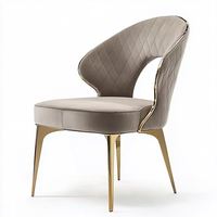 Chaise de salle à manger en tissu moderne européenne OE HOME, confortable, avec pieds en métal convertibles, pour salle à manger, appartement, bureau à domicile, garantie de 5 ans