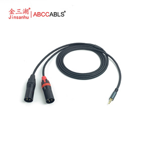 Cable Divisor en Y ABCCABLS de 3.5mm (1/8") TRS Macho a Doble XLR Macho, Adaptador de Audio Balanceado Estéreo a Mono para Escenario y Estudio - Product Image 2