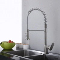 Évier de cuisine tout en cuivre, bac à légumes, robinet de douche, robinet extensible à ressort, robinet brossé, fabricant de salle de bain