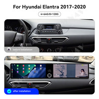 ZWNAV 24.6 Inch Layar Sentuh Android Multimedia Player untuk Hyundai Elantra 2017-2020 GPS Audio Radio Stereo Head Unit Carplay