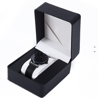 Kotak Hadiah Jam Tangan Mewah Murah dengan Logo Kustom 4 Warna Kulit untuk Kemasan Jam Tangan Quartz