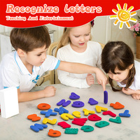 HMJ 26 lettres en silicone, pierres sensorielles anti-stress, jouet sensoriel texturé pour soulager le stress des doigts, pour adultes, enfants, TDAH, autisme