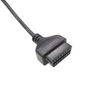 Câble d'extension de diagnostic pour dispositif d'enregistrement électronique OEM ODM personnalisé CAN J1939 9 broches en cuivre vert mâle vers femelle OBD2