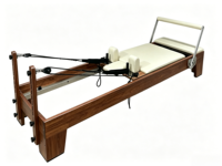 Mesin Reformer Pilates Kayu Walnut untuk Latihan Ketahanan Seluruh Tubuh, Peralatan Pilates Profesional, Pemasok Peralatan Pilates, Reformer Pilates