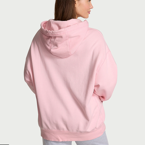 ชุดเซ็ตเสื้อฮู้ดดี้แขนยาวทรงหลวมพิมพ์ลายพัฟฟ์ผ้าฝ้ายฟลีซเนื้อหนาสำหรับผู้หญิง คุณภาพสูงแบบสั่งทำพิเศษ - Product Image 1