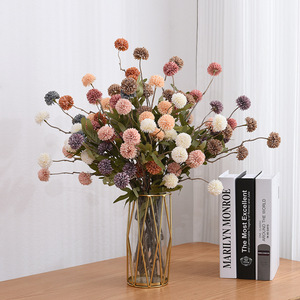 Mini Bouquet di Fiori Artificiali in Seta: Dente di Leone e Crisantemo a Sfera per Decorazioni di Laurea - Product Image 3