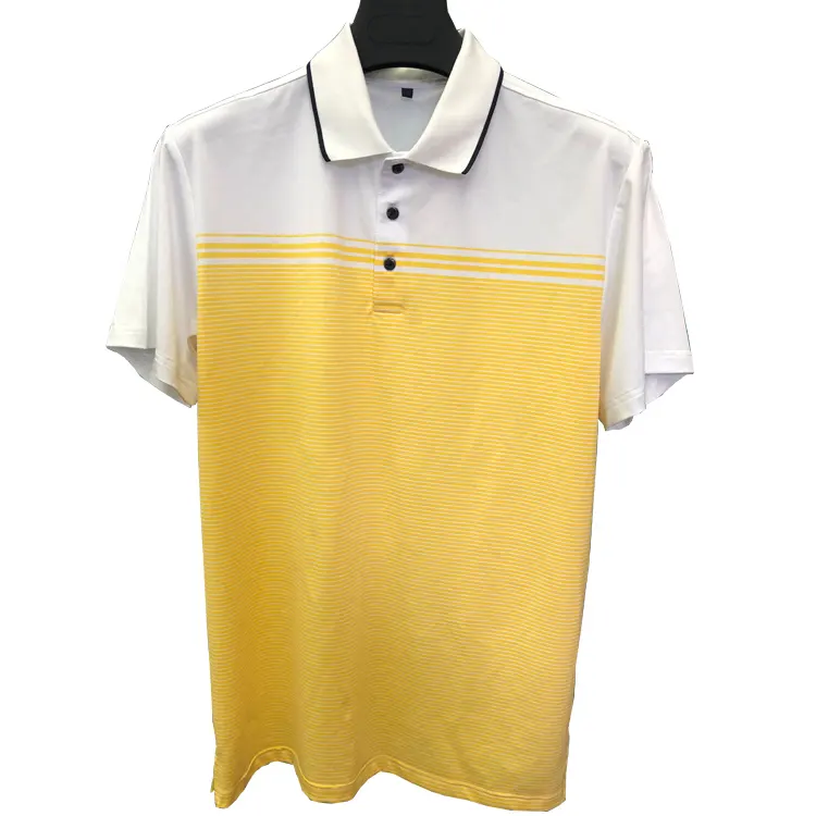 ポロシャツゴルフスポーツシャツ高品質の新しい通気性ニットポリエステルスパンデックスサマージャージー大人用シャツ男性用収縮防止