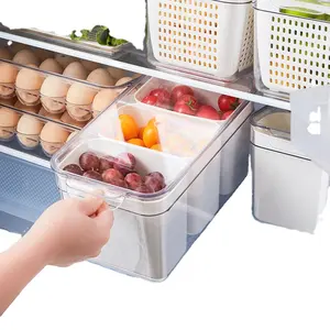 Transparent Plastic Fridge Food Hanging Storage Organizer Creative Food Grade House Kitchen Freezer Vegetable Storage Holder