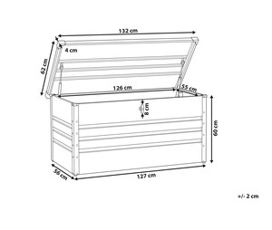 <strong>Outdoor</strong> <strong>Waterproof</strong> Patio <strong>Storage</strong> Bin Summer Deck <strong>Box</strong> for Cushions Throw Pillows Garden Tools Wood for <strong>Outdoor</strong> <strong>Storage</strong> House - Product Image 2