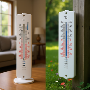 เครื่องวัดอุณหภูมิในร่มและกลางแจ้ง ช่วงอุณหภูมิ 50 องศาเซลเซียส จอแสดงผลดิจิตอล สำหรับใช้ในบ้านและสวน - Product Image 3