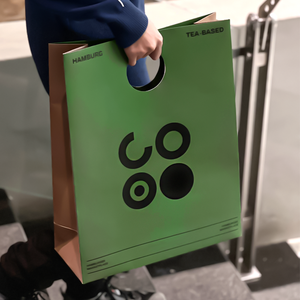 Túi giấy kraft dùng một lần, sinh học phân hủy, thân thiện với môi trường, có thể tái chế, dùng đựng cà phê, bánh mì, đồ ăn mang đi, quà tặng, có tay cầm cắt khuôn - Product Image 2