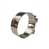 Colliers de serrage robustes en acier inoxydable 304 et acier galvanisé de type européen, grands colliers de serrage réglables à boulon unique en pouces