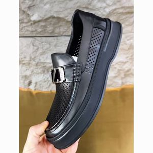 Nuove Scarpe Casual da <span class=keywords><strong>Uomo</strong></span> in Pelle, Traforate, con Suola Spessa, Traspiranti, Antiscivolo, Slip-On, Punta Tonda, Tinta Unita, Mocassini Stile Tods - Product Image 4