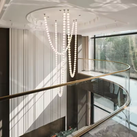Moderne personnalisé luxe grand éclairage suspendu décoration hôtel Hall Villa verre éclairage du centre médical