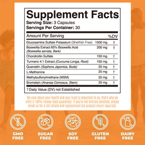 プライベートラベル共同モビリティウコングルコサミンコンドロイチンカプセル複雑なビタミンとミネラル - Product Image 3