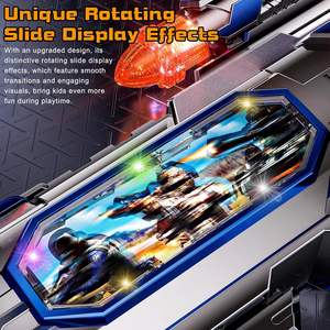 Pistola de Juguete Eléctrica de Plástico para Niños, con Efectos de Luz y Sonido, Rotación y Desplazamiento, Rociador de Agua para Exteriores - Product Image 5