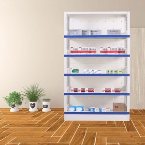 Estante Abierto para Medicamentos Xinlongfei, Metálico de 1.2mm, Ajustable, para Exhibición y Almacenamiento en Farmacias y Tiendas - Product Image 2