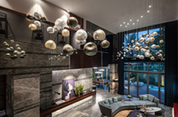 Lustre en verre de luxe ECOJAS pour hall d'hôtel super marché hôtel de mariage nouveau design grande suspension