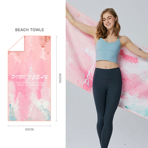 ผ้าเช็ดตัวชายหาดไมโครไฟเบอร์โพลีเอสเตอร์คอตตอนพิมพ์ลายขนาดใหญ่ แห้งเร็ว ไม่ติดทราย ของขวัญโรงแรมลดราคาพิเศษ พร้อมพิมพ์โลโก้ตามสั่ง - Product Image 2