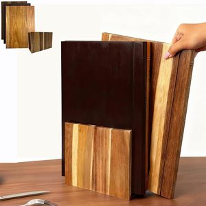 Juego de 3 Tablas de Cortar Decorativas de Madera de Acacia en Forma de Libro con Soporte para Cocina - Product Image 2