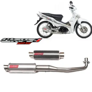Motorcycle Muffler Exhaust Slip-On For Honda Wave 125 wave125 Muffler Exhaust Escape Connect Middle Link Pipe