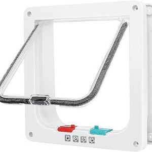 <span class=keywords><strong>Porte</strong></span> pour animaux de compagnie automatique à 4 modes de verrouillage, silencieuse, pour chiots, chiens et chats, pour fenêtre, verre, bois, plastique, métal, vente en gros d'accessoires pour animaux de compagnie - Product Image 2