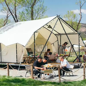 Poteau en bambou de qualité supérieure Style indien <span class=keywords><strong>tipi</strong></span> tente imperméable PVC toile <span class=keywords><strong>Tipi</strong></span> abri personnalisé 6-8 personnes Double pour le glamping en plein air - Product Image 5
