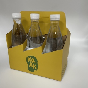 Scatola Regalo in <span class=keywords><strong>Cartone</strong></span> Riciclabile Personalizzata all'Ingrosso per 2, 4 o 6 Bottiglie di Vino e Birra, Trasportino Doppio - Product Image 3