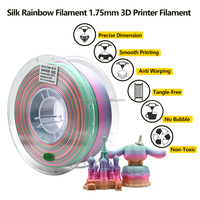 Filament PLA Soie Arc-en-ciel Yuanyang 1,75/3,0 mm 1 kg/3 kg - Dégradé Multicolore, Haute Brillance, Grande Résistance pour Impression 3D