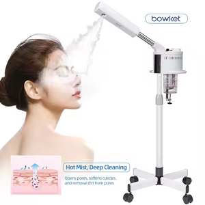 BOWKET Dispositivo de vapor facial 2 en 1 Hot Professional Spa Soporte de lujo Ozone Steam Manual Nano Ionic Facial Steamer Machine - Product Image 1