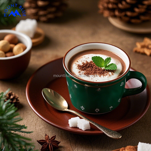 Ensemble de cacao chaud sur le thème des vacances <span class=keywords><strong>en</strong></span> forme de campeur confortable avec options de saveur de menthe poivrée et de <span class=keywords><strong>caramel</strong></span> - Product Image 1
