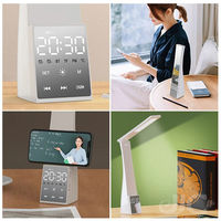 2025 Multifunctionele Lezing Bureaulamp Speaker Wekker Oplaadbare Led Tafellampen T1 Met Usb