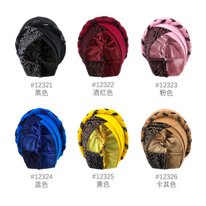 Foulard officiel Shahe Double couche de bon augure nuage fil <span class=keywords><strong>d</strong></span>'<span class=keywords><strong>or</strong></span> cheveux tressés populaire transfrontalier ethnique pour <span class=keywords><strong>la</strong></span> <span class=keywords><strong>plage</strong></span> rayé - Product Image 3