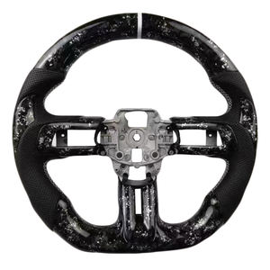 Explosive New Products Perforated Leather Forged Carbon Fiber Grip Steering <b>Wheel</b> for Ford Mustang Car Steering <b>Wheel</b> - Product Image 1