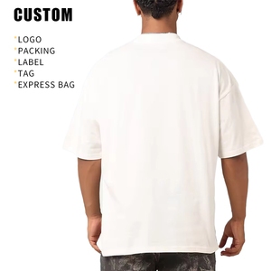 เสื้อยืดโอเวอร์ไซส์ทรงบ็อกซี่ ผ้าถักเนื้อหนัก 300 กรัม 100% ผ้าฝ้าย พิมพ์ลายได้ตามสั่ง แบบยูนิเซ็กซ์ ขายส่ง - Product Image 3