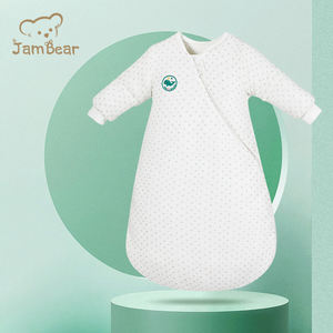 100% coton biologique bébé sac de couchage durable à manches longues sac de couchage personnalisé mousseline naturelle <span class=keywords><strong>fermeture</strong></span> éclair Newbron bébé sac de couchage - Product Image 6