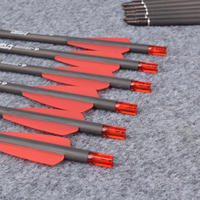 Flèches de tir à l'arc en carbone pur R9 de 7,5 pouces personnalisées en gros pour la chasse et le tir à l'arc