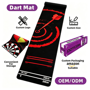 Tapis de <span class=keywords><strong>jeu</strong></span> de fléchettes de qualité tournoi avec marquages de distance officiels et surface antidérapante, tapis de compétition standard pour les événements de fléchettes - Product Image 1