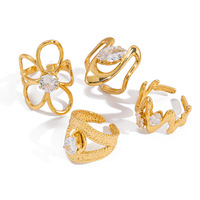 Anillos de Circonio Europeos y Americanos, Joyería de Acero de Titanio que No se Desvanece, Accesorios de Lujo Ligero de Alta Gama, Anillos de Moda