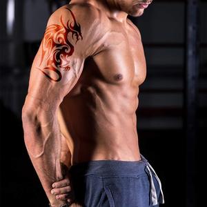 Tatuajes temporales Big Tribal Totem Tattoo Sticker para hombres mujeres negro gran cuerpo arte maquillaje <span class=keywords><strong>tatuaje</strong></span> impermeable extraíble - Product Image 1