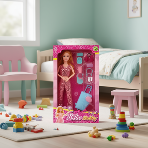 Poupée en plastique Bella Hobby 33 cm, jouet tendance avec accessoires pour filles de 4 à 6 ans - Product Image 3