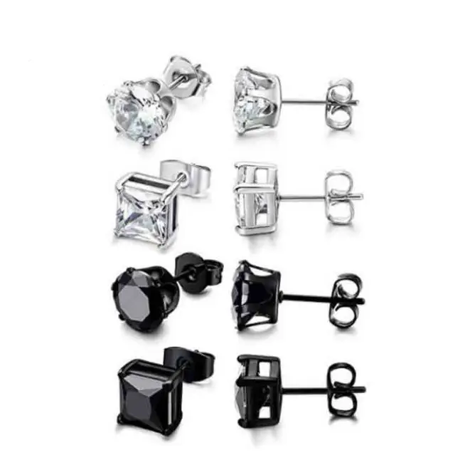 Wholesale cubic zircone earings jwellery sets earrings simple earing sets stud women