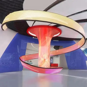 Новый круглый изогнутый мягкий гибкий светодиодный экран для ночного клуба выставочная выставка цилиндрическая колонна светодиодная видеостена - Product Image 4